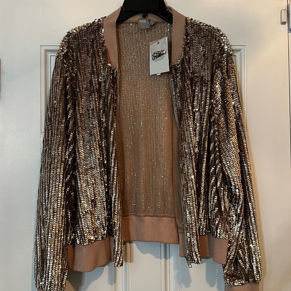 ASOS Sequin Bomber Jacket